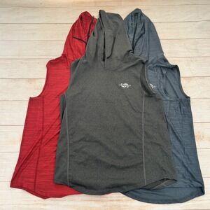 CADMUS Men's Workout Gym Muscle Tank Top/Hooded Shirt Sleeveless 3 Packs Sz S